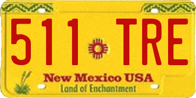 NM license plate 511TRE