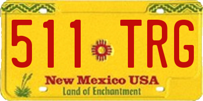 NM license plate 511TRG