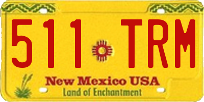 NM license plate 511TRM