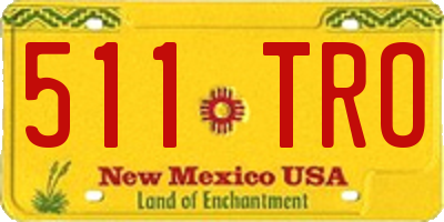 NM license plate 511TRO