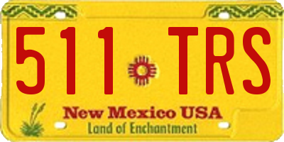 NM license plate 511TRS