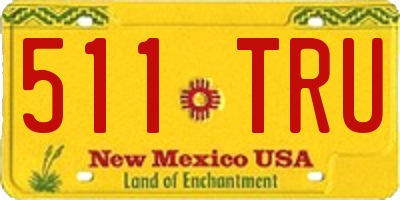 NM license plate 511TRU