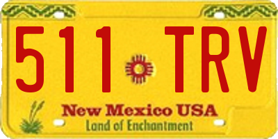 NM license plate 511TRV