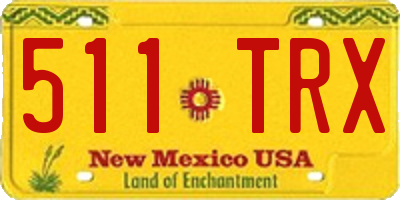 NM license plate 511TRX