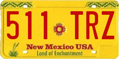 NM license plate 511TRZ