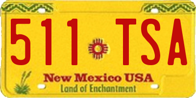 NM license plate 511TSA