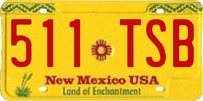 NM license plate 511TSB