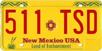 NM license plate 511TSD