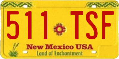 NM license plate 511TSF