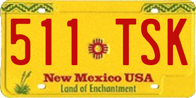NM license plate 511TSK