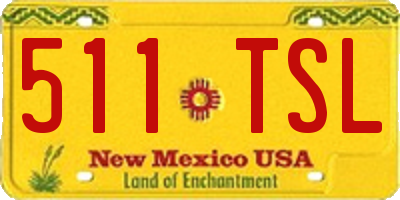 NM license plate 511TSL