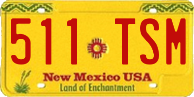 NM license plate 511TSM