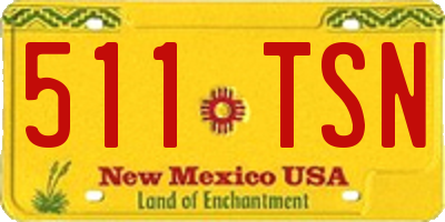 NM license plate 511TSN
