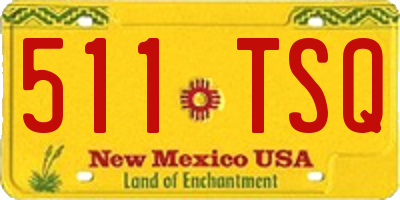 NM license plate 511TSQ