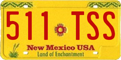 NM license plate 511TSS