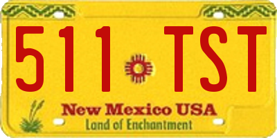 NM license plate 511TST