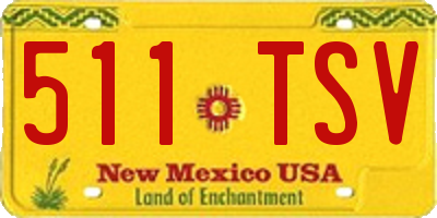 NM license plate 511TSV