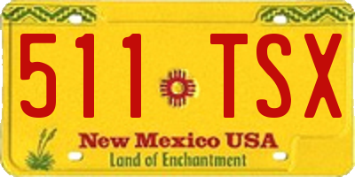 NM license plate 511TSX
