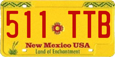 NM license plate 511TTB