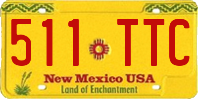 NM license plate 511TTC