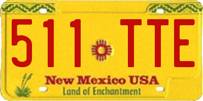 NM license plate 511TTE