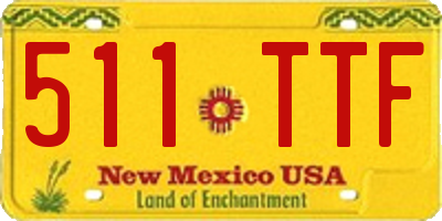 NM license plate 511TTF