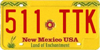 NM license plate 511TTK