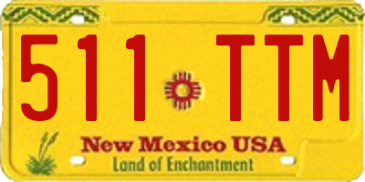 NM license plate 511TTM