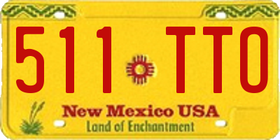 NM license plate 511TTO