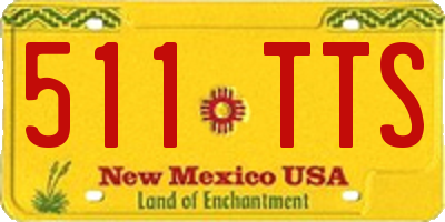 NM license plate 511TTS