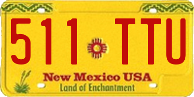 NM license plate 511TTU