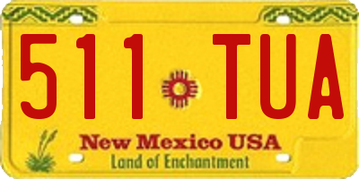 NM license plate 511TUA