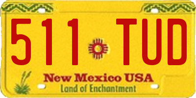 NM license plate 511TUD