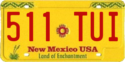 NM license plate 511TUI