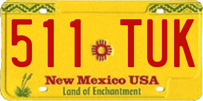 NM license plate 511TUK