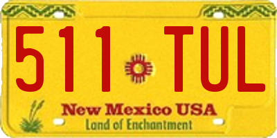 NM license plate 511TUL