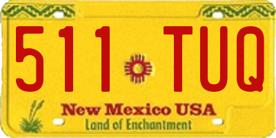 NM license plate 511TUQ