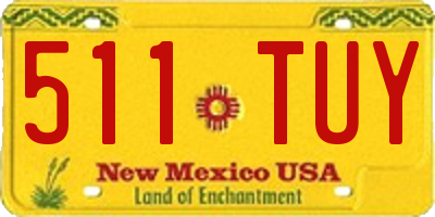 NM license plate 511TUY