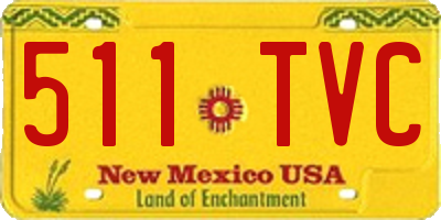 NM license plate 511TVC