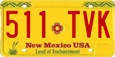 NM license plate 511TVK
