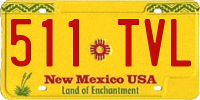 NM license plate 511TVL