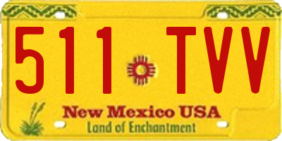 NM license plate 511TVV