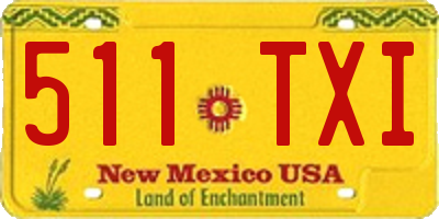 NM license plate 511TXI