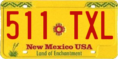 NM license plate 511TXL