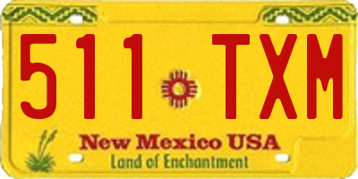 NM license plate 511TXM