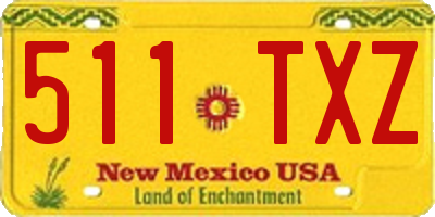 NM license plate 511TXZ