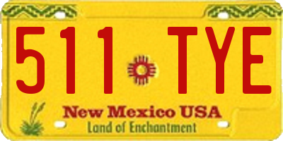 NM license plate 511TYE