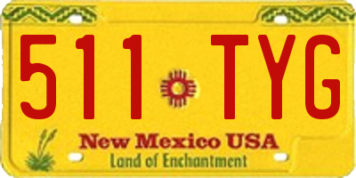 NM license plate 511TYG