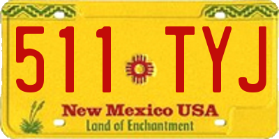 NM license plate 511TYJ