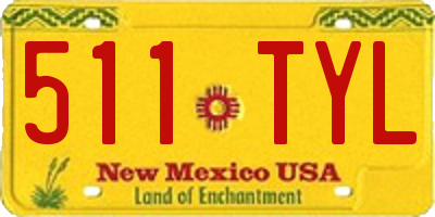 NM license plate 511TYL